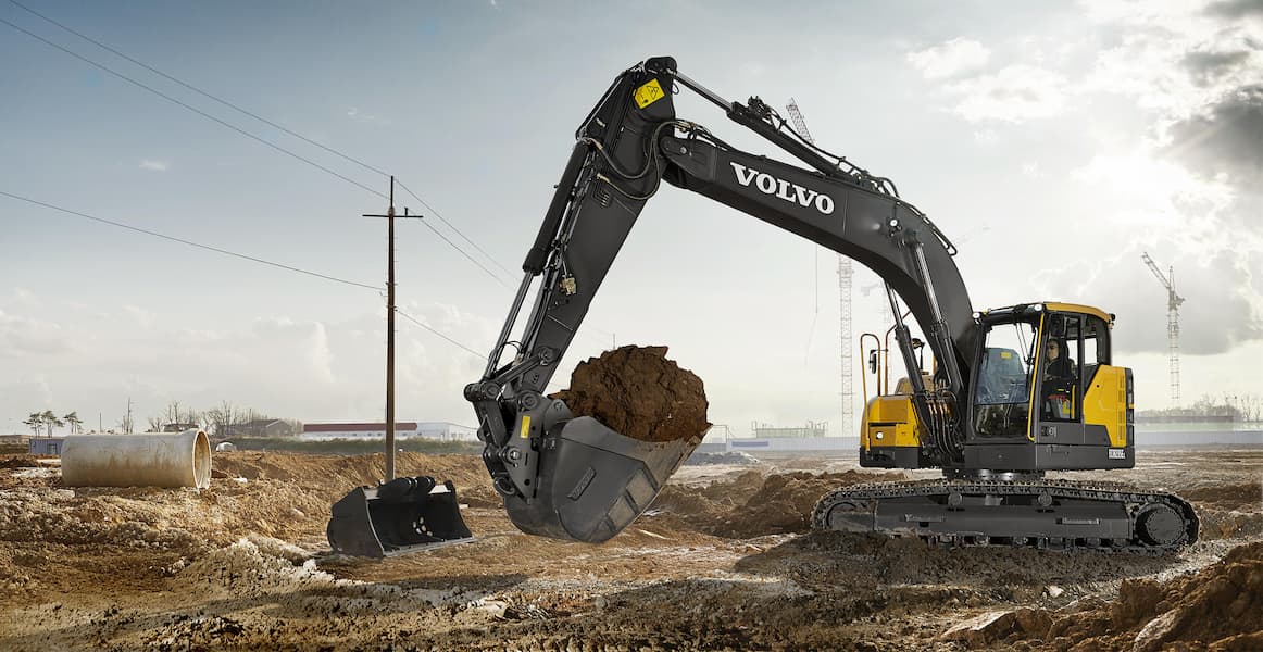 Volvo ECR235EL – pásové rypadlo